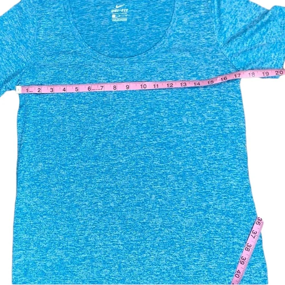 NIKE: Women’s Dri-Fit Short Sleeve Turquoise Blue Shirt - Size Medium